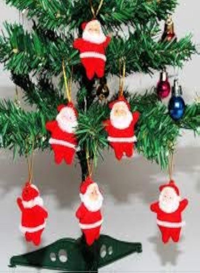 Evisha 24 Pcs Red Small Santa Claus for Christmas Tree Decoration Hanging Ornaments - Image 2